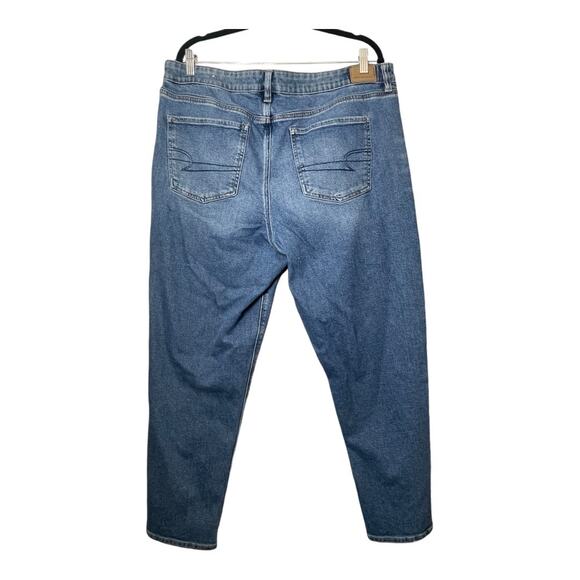 American Eagle Tom Girl Button Fly Jeans Womens 18 Long Stretchy Plus Tall - Picture 2 of 5